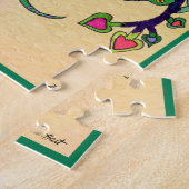 トロピカルカラフルゲッコリザードウォーターフォークアート ジグソーパズル (側面)