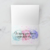 トロピカルカラフルドリンク傘45誕生日 カード (内部)