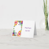 トロピカルカラフルハワイアンフローラゲストカード サンキューカード (正面)