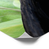 トロピカルカラフルバードブラックイエローグリーントゥーカン ポスター (角)