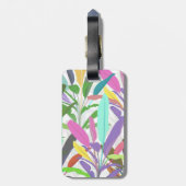 トロピカルカラフルバ葉ナナの白いパターン ラゲッジタグ (裏面縦)