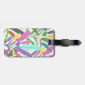 トロピカルカラフルバ葉ナナの白いパターン ラゲッジタグ (裏面横)