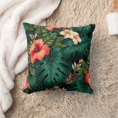 トロピカルカラフルパラダイスハワイアロハフラワーズ クッション (ブランケット)