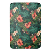 トロピカルカラフルパラダイスハワイアロハフラワーズ バスマット (正面縦)