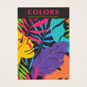 トロピカルカラフルパーム葉イヤリングホルダー (正面)