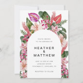 トロピカルカラフルフォト結婚式招待状 招待状 (正面)
