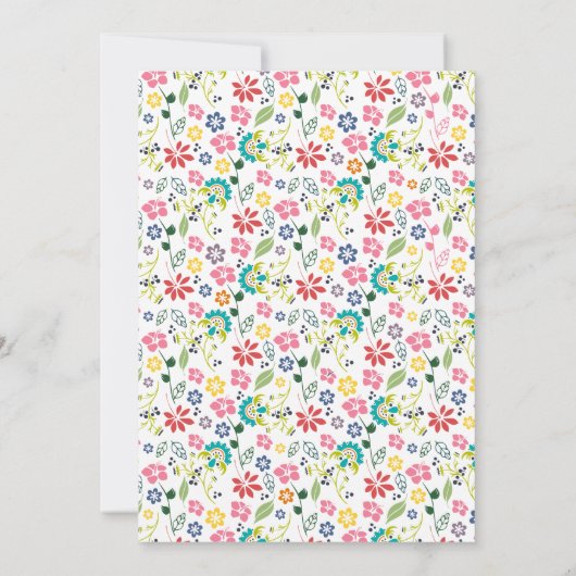 トロピカルカラフルフラワーズルアウ（ハワイ式宴会） 招待状 (裏面)