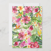 トロピカルカラフルフラワーバースデーパーティーAnyイベント 招待状 (裏面)