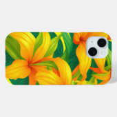 トロピカルカラフルフラワーフォンケース Case-Mate iPhoneケース (裏面 (横))