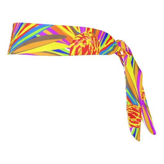 トロピカルカラフルフラワーヘッドバンド タイヘッドバンド (回転90)