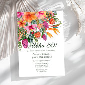 トロピカルカラフルフローラアロハルアウ（ハワイ式宴会）バースデーパーティー 招待状