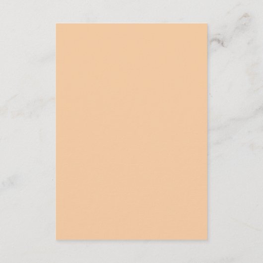 トロピカルカラフルフローラピーチウェディングレセプション エンクロージャーカード (裏面)