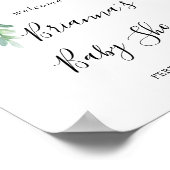 トロピカルカラフルフローラベビーシャワーへようこそ ポスター (角)