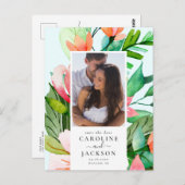 トロピカルカラフルフローラ写真の保存日時 ポストカード (正面/裏面)