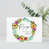 トロピカルカラフルフローラw食事RSVP 出欠カード (スタンド正面)