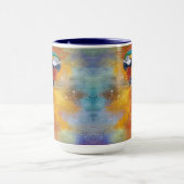 トロピカルカラフルブルーとイエローマカオ#4 マグカップ (中央)
