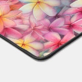トロピカルカラフルプルメリアフランギパニパターン（の模様が）ある デスクマット (コーナー)