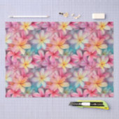 トロピカルカラフルプルメリアフランジパニ 薄葉紙 (クラフト)