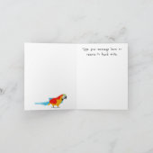 トロピカルカラフルマカオパタンありがとう サンキューカード (内部)