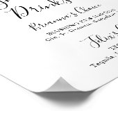 トロピカルカラフル秋シグネチャードリンクサイン ポスター (角)