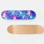 トロピカルカラフル葉スケートボード スケートボード (横)