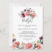 トロピカルカラフルBabyQベビーシャワーバーベキュー 招待状 (正面)