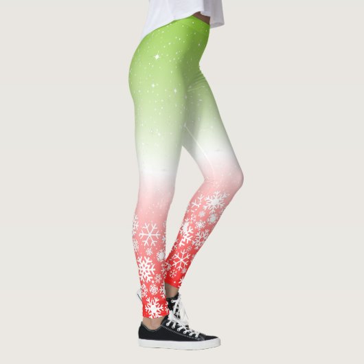 トロピカルカラーとスノーフレークの組み合わせ レギンス (右)