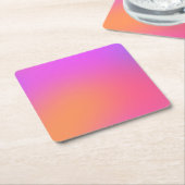 トロピカルカラーグラデーション紙コースター スクエアペーパーコースター (アングル)