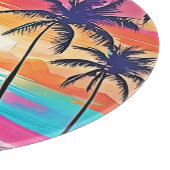 トロピカルカラーグローサンセットデザイン カッティングボード (角)