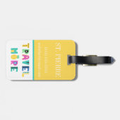 トロピカルカラーブロックキッドのイニシャル ラゲッジタグ (裏面横)