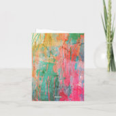トロピカルカラー抽象芸術すべての行事折り ノートカード (裏面)