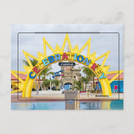 トロピカルカリビアン旅行写真記念品 ポストカード (正面)