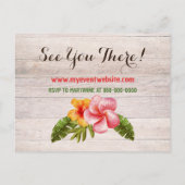 トロピカルカリブのビーチサンセットイベントはがき ポストカード (裏面)