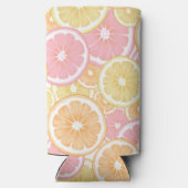 トロピカルカンキツの果実のパターンの夏カラフル スリム缶クーラー (裏面)