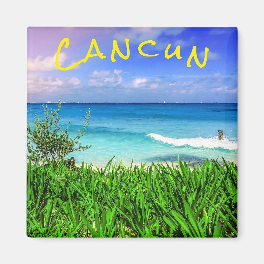 トロピカルカンクンメキシコビーチシーパラダイス マグネット (正面)