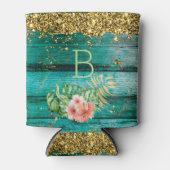 トロピカルカントリーシックモノグラム 缶クーラー (正面)