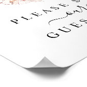 トロピカルカ結婚ラリリユスゲストブックサイン ポスター (角)