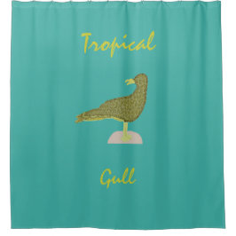 トロピカルガルブラウンのシャワーカーテン シャワーカーテン