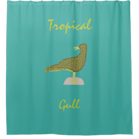 トロピカルガルブラウンのシャワーカーテン シャワーカーテン (正面)