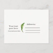 トロピカルガーデンの花と葉 Save the Date 案内ポストカード (裏面)