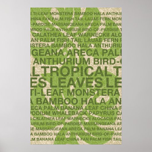 トロピカルガーデンぶら下がったウォール ポスター (正面)