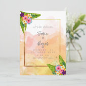 トロピカルガーデンサンライズ結婚式招待状 招待状 (スタンド正面)