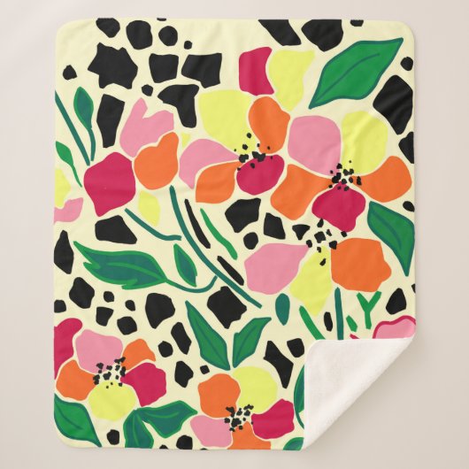 トロピカルガーデンドット シェルパブランケット (正面)