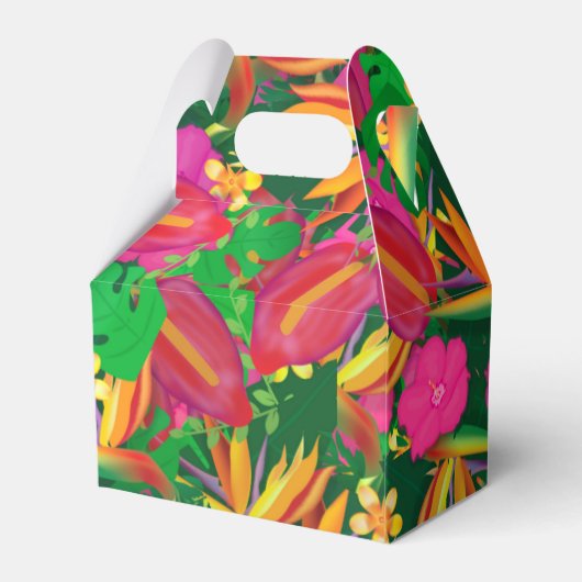 トロピカルガーデンバードオブパラダイスパーティーお気に入りボックス フェイバーボックス (裏面サイド)