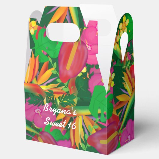 トロピカルガーデンバードオブパラダイスパーティーお気に入りボックス フェイバーボックス (オープン)