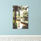 トロピカルガーデンパラダイス キャンバスプリント (インサイチュ (ウッドフロア))