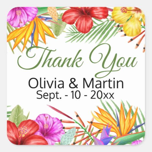 トロピカルガーデンパラダイス スクエアシール (正面)