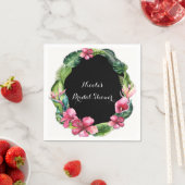 トロピカルガーデンフラワー葉&ルアウ（ハワイ式宴会）シックパーティー スタンダードカクテルナプキン (インサイチュ)