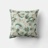 トロピカルガーデンフローラオーキッド&パームパターン クッション (裏面)