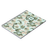 トロピカルガーデンフローラオーキッド&パームパターン ノートブック (左側)